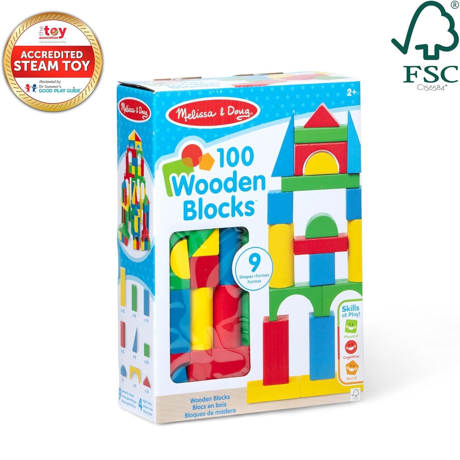 Wooden building blocks