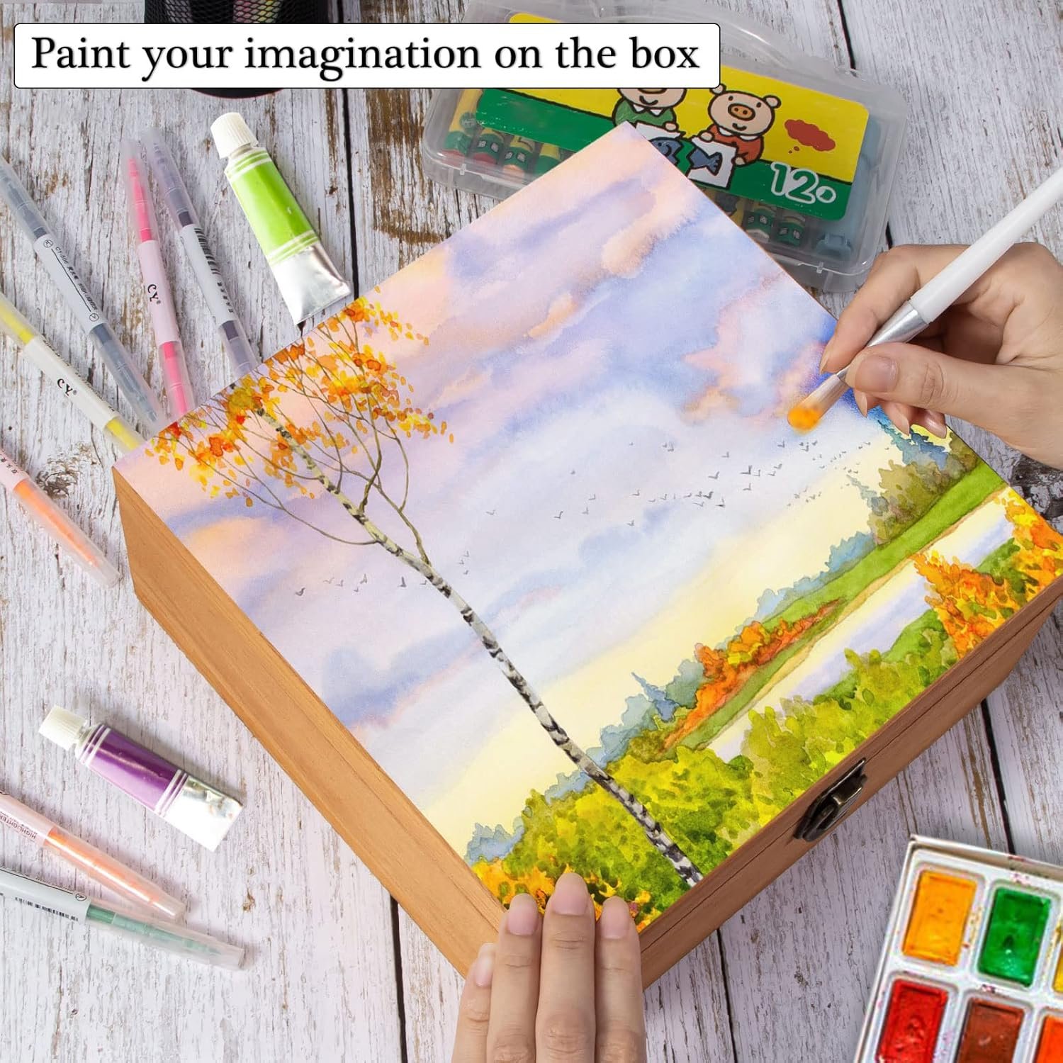 Wooden car storage box - 图片 5